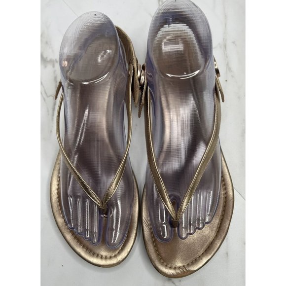 Tory Burch Shoes Tory Burch Womens Trave Rose Gold Toe Post Sandals